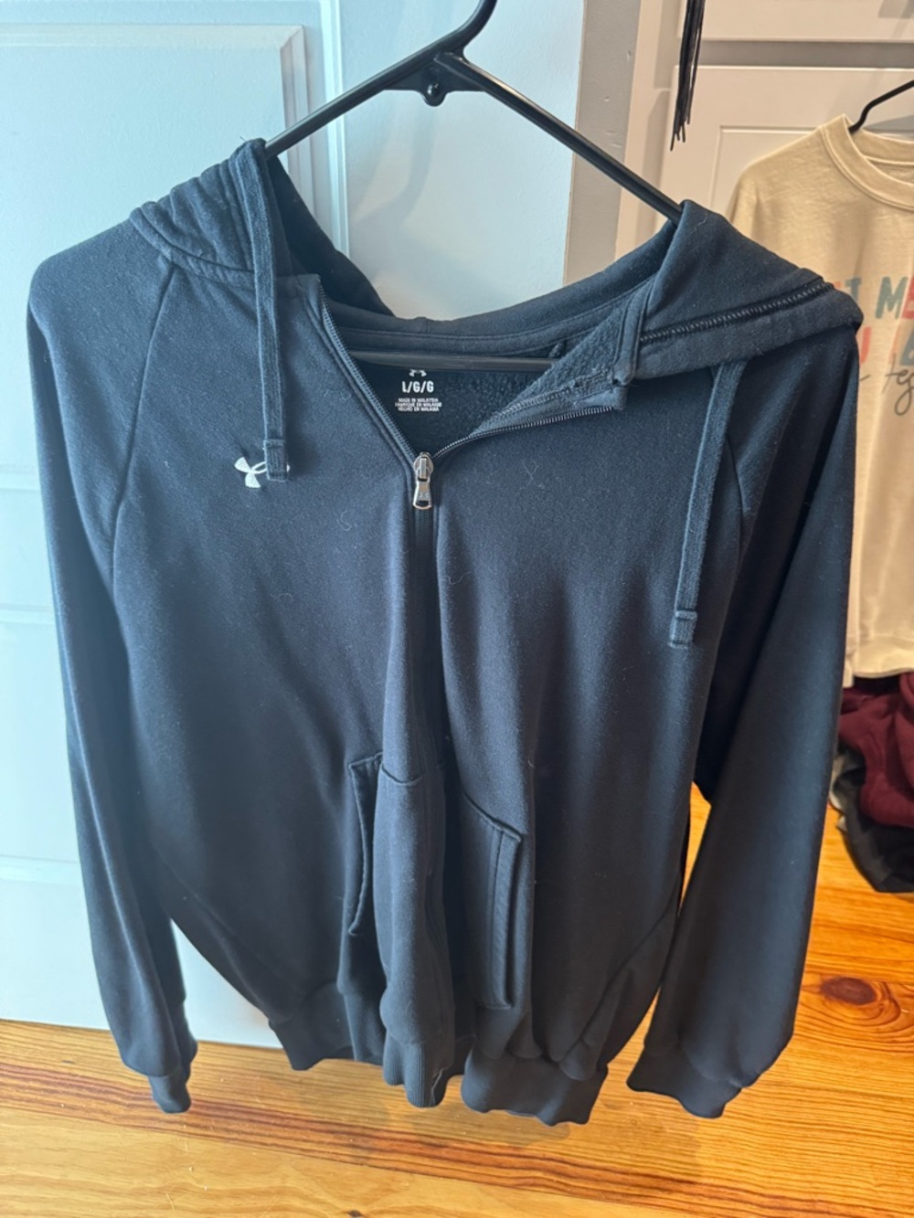 Under Armour Black Zip Hoodie with Logo